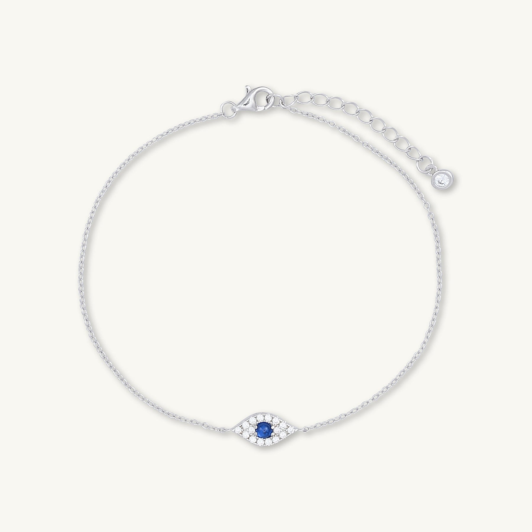Evil Eye Pave Chain Bracelet