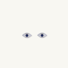 Evil Eye Pave Stud Earrings