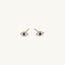 Evil Eye Pave Stud Earrings