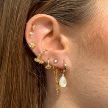 Evil Eye Sapphire Huggie Earrings