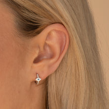 Evil Eye Sapphire Huggie Earrings