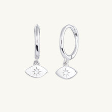 Evil Eye Sapphire Huggie Earrings