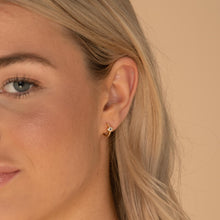Evil Eye Sapphire Huggie Earrings