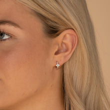 Evil Eye Sapphire Huggie Earrings