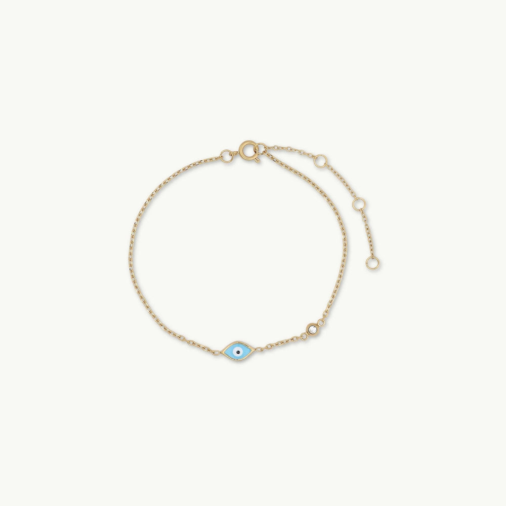 Asher Evil Eye Turquoise Solitaire Bracelet