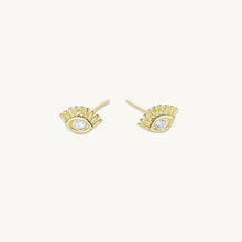 Evil Eye Zirconia Stud Earrings