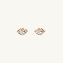 Evil Eye Zirconia Stud Earrings