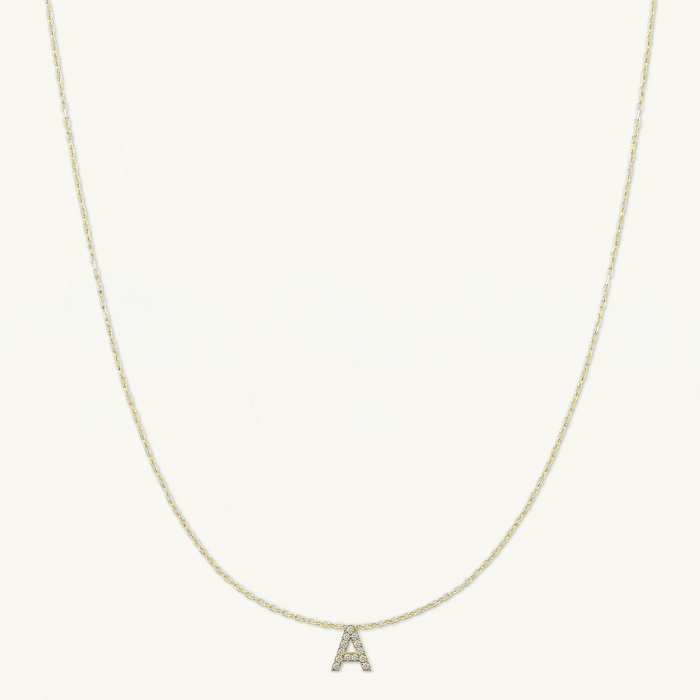Multi Initial Sapphire Letter Necklace
