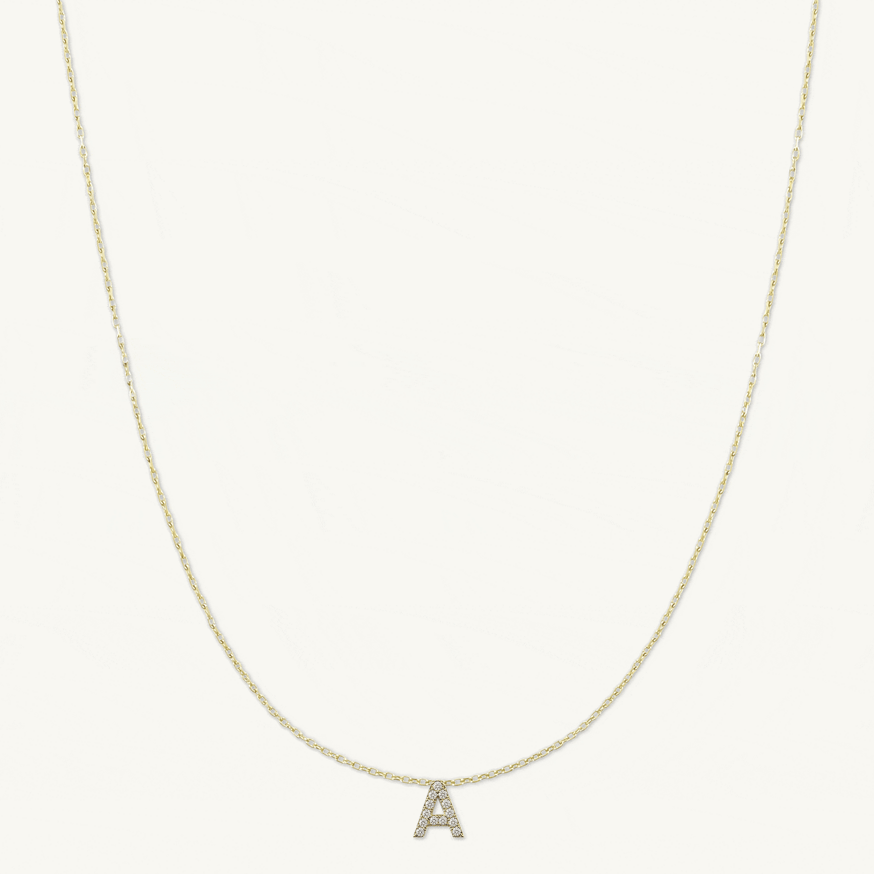 Multi Initial Sapphire Letter Necklace