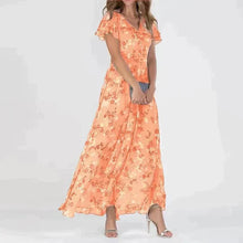 Irene Robe Maxi Femme – Flattering V Neck, Light Floral Print & Comfortable Fit