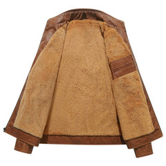 Julian Romano | Sherpa-Lined Leather Jacket For Men
