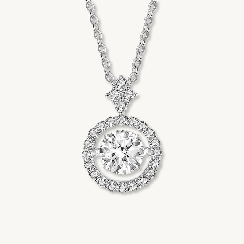 Floating Solitaire Moissanite Necklace 0.8 Carat