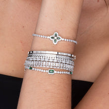 Florence Sapphire Hinged Bangle Bracelet