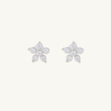 Flower Sapphire Barbell Stud Cartilage Earrings