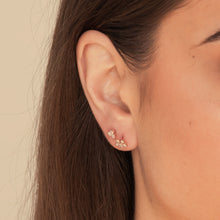 Flower Sapphire Stud Earrings