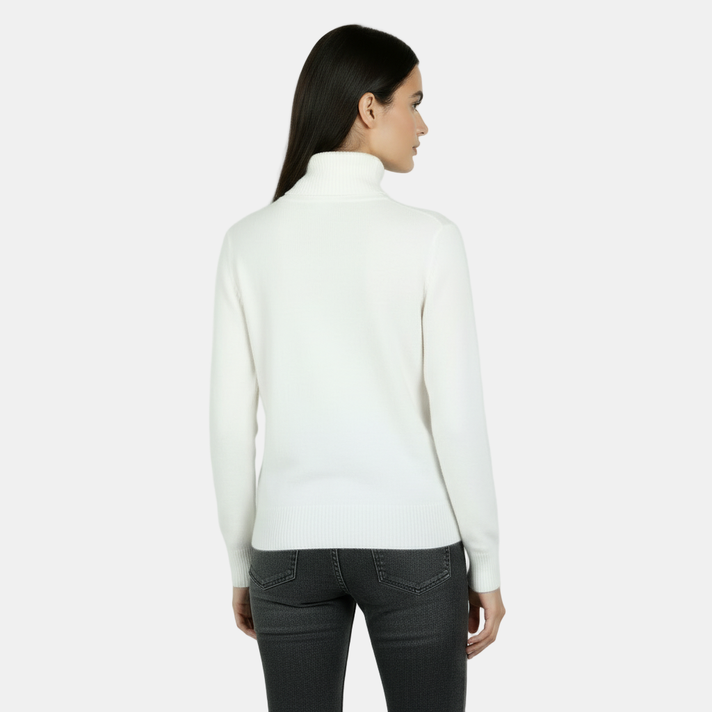 Women's 100% Pure Merino Wool Roll Neck Jumper