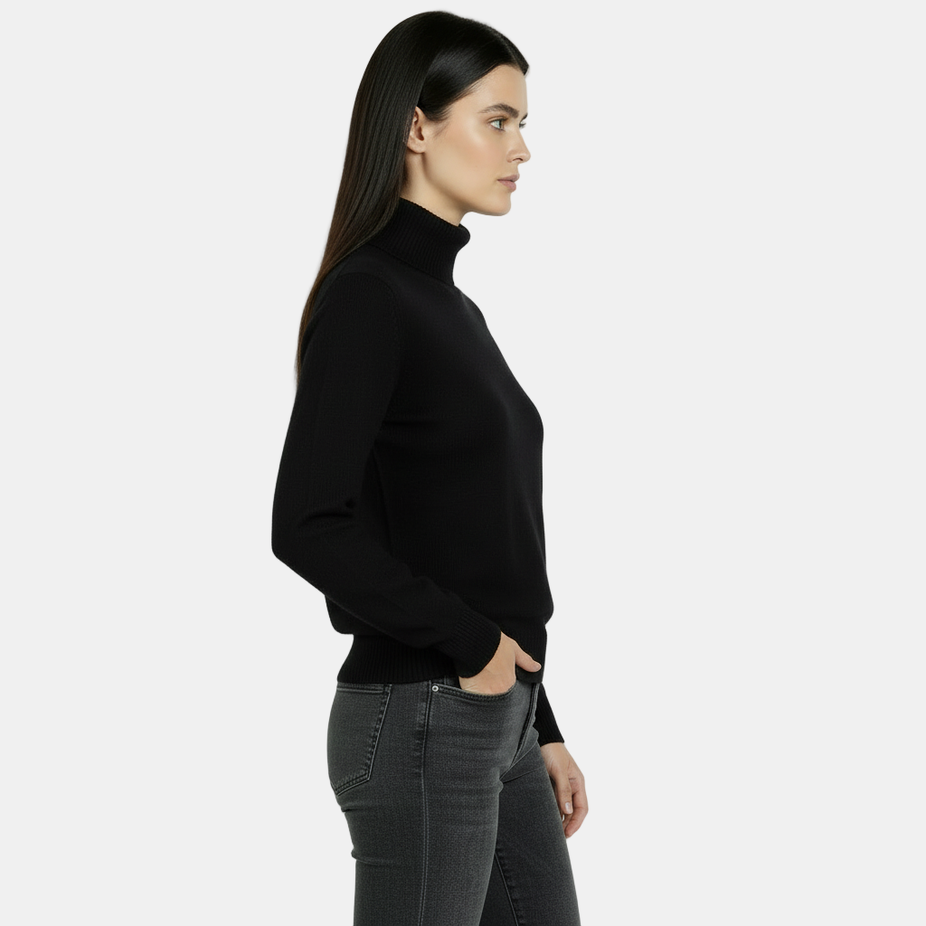 Women's 100% Pure Merino Wool Roll Neck Jumper