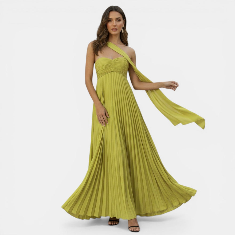 Women's Sleeveless Pleated Strapless Dress