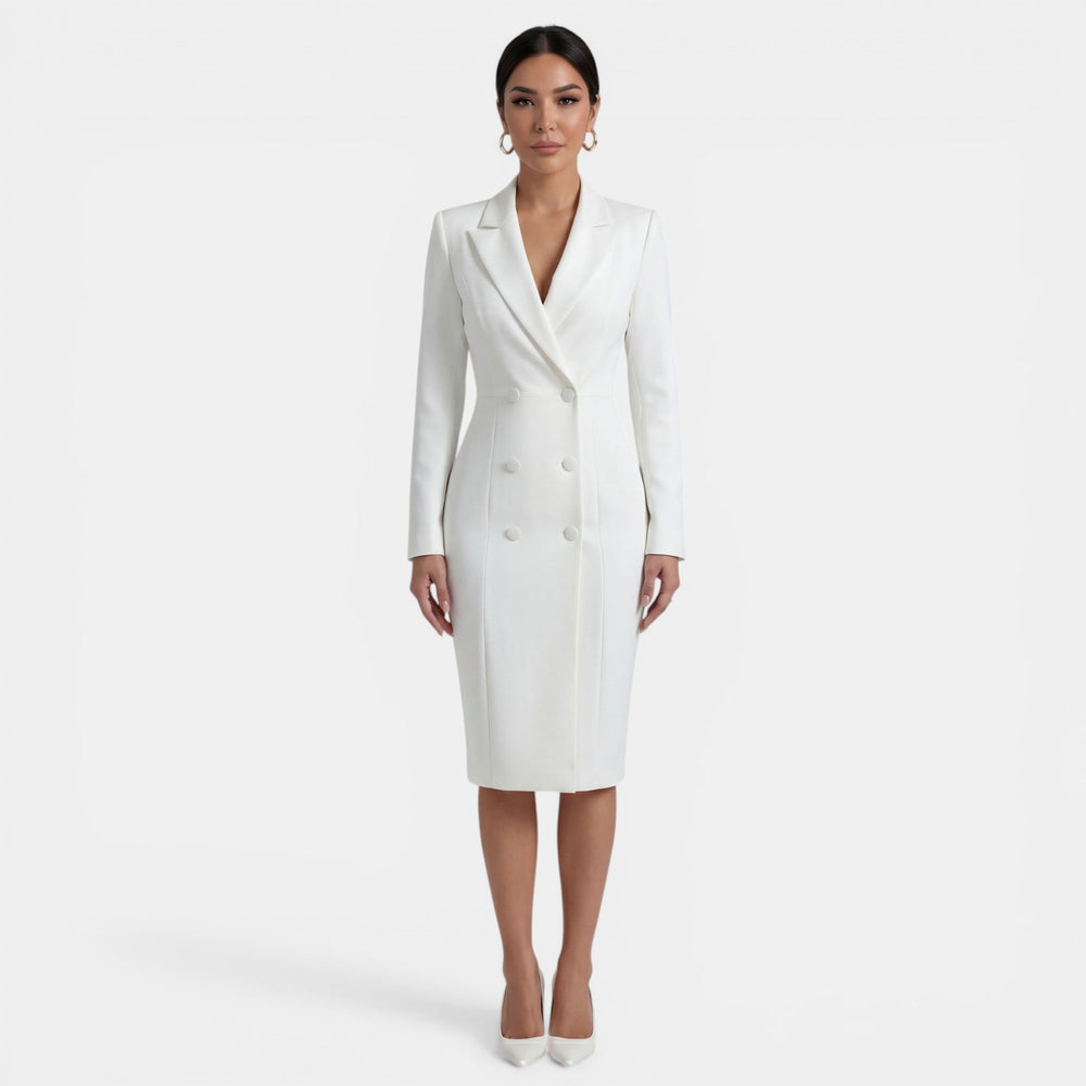 Elegant Women's Midi Blazer Dress