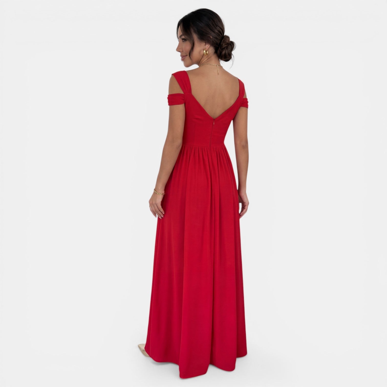 Women's Boho Maxi Dress with Thin Straps