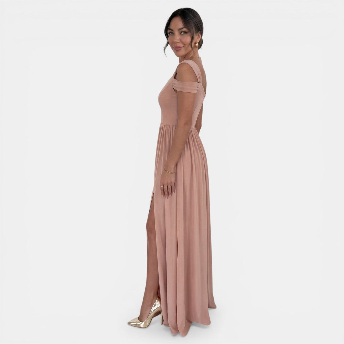 Women's Boho Maxi Dress with Thin Straps