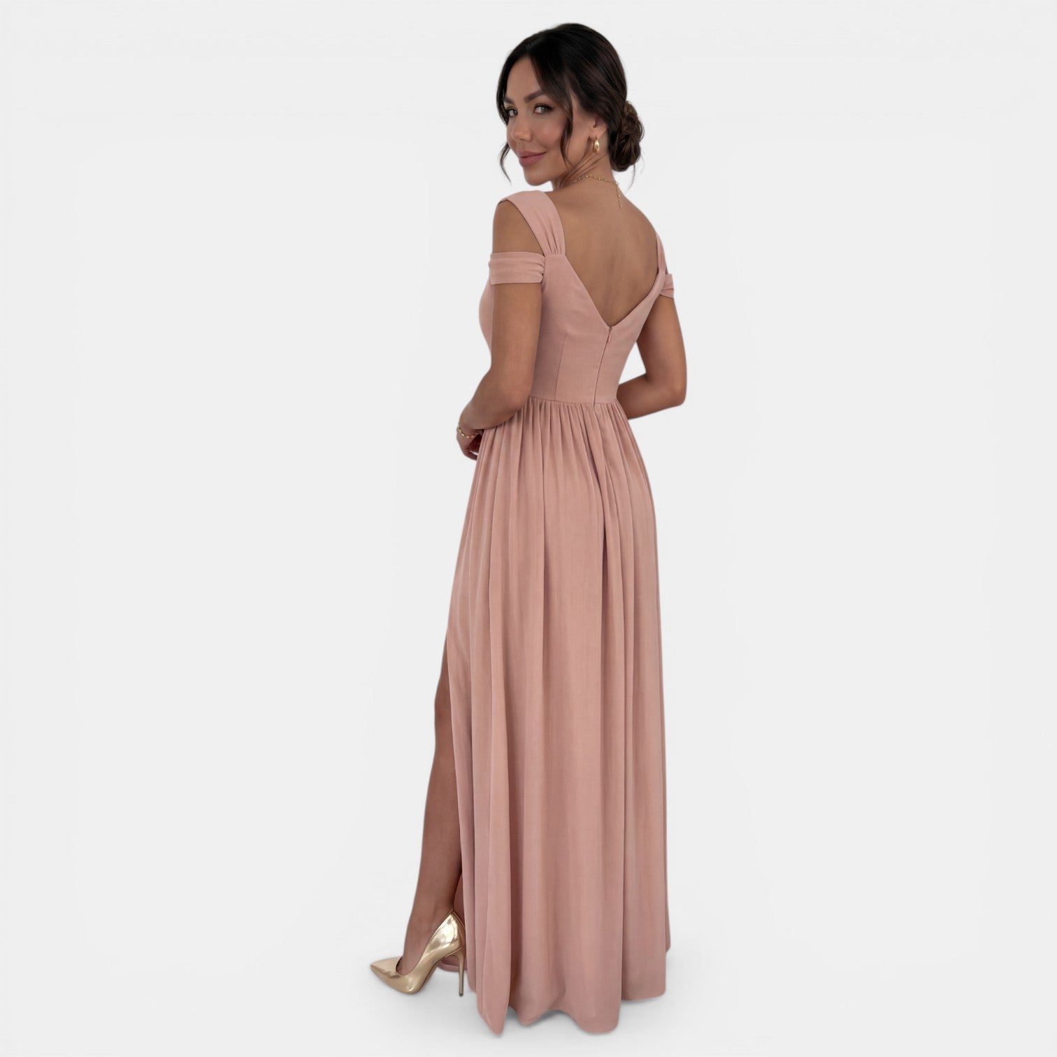 Women's Boho Maxi Dress with Thin Straps