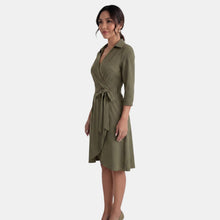 Women's Deep V-Neck Midi Dress