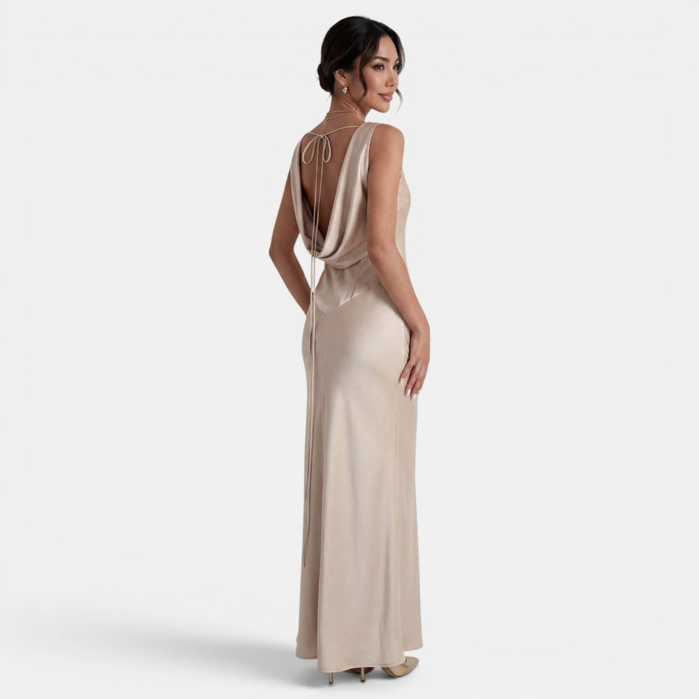 Women's Elegant Long Satin Dress
