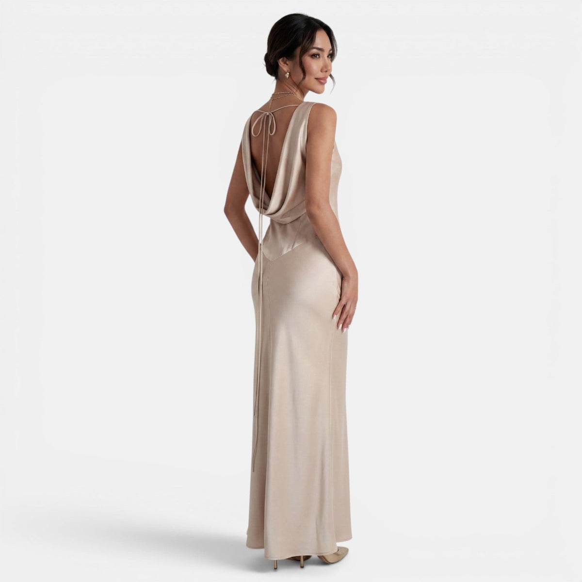 Women's Elegant Long Satin Dress
