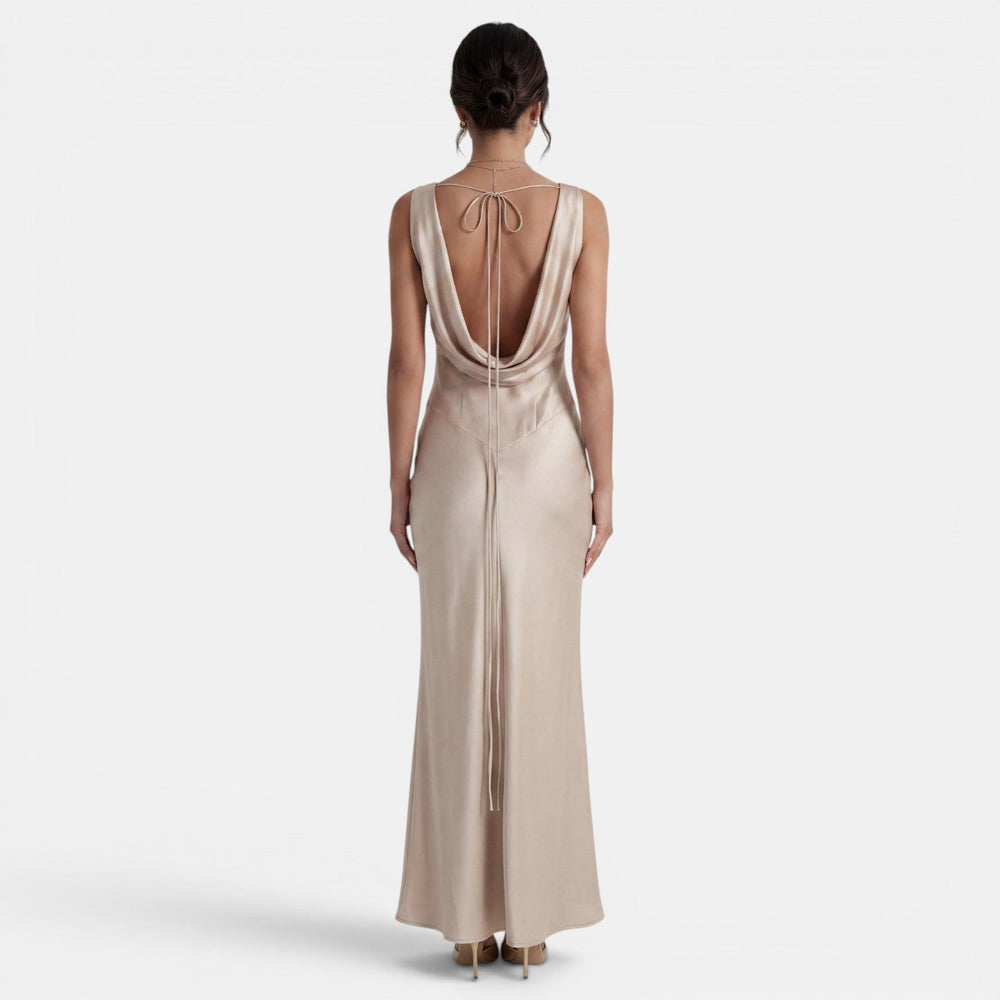Women's Elegant Long Satin Dress