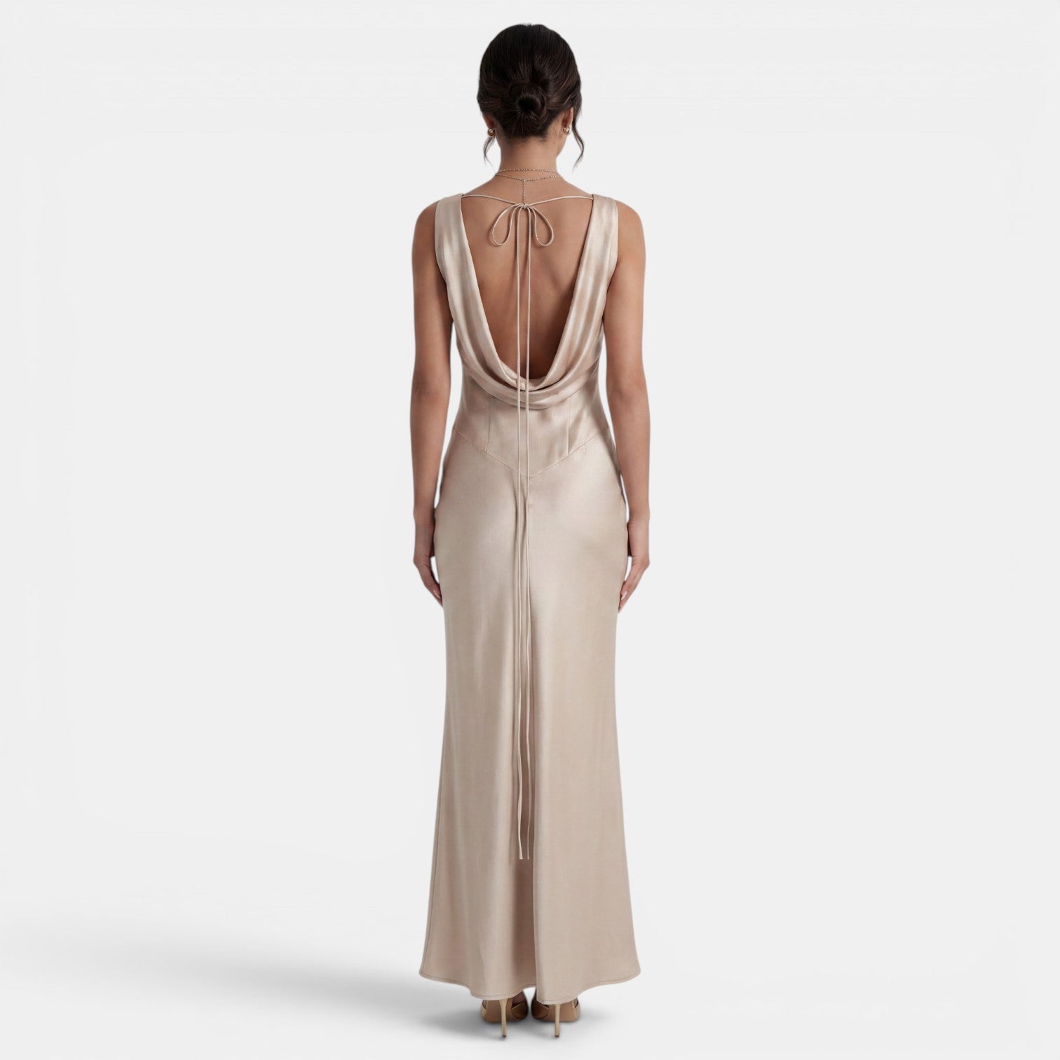 Women's Elegant Long Satin Dress