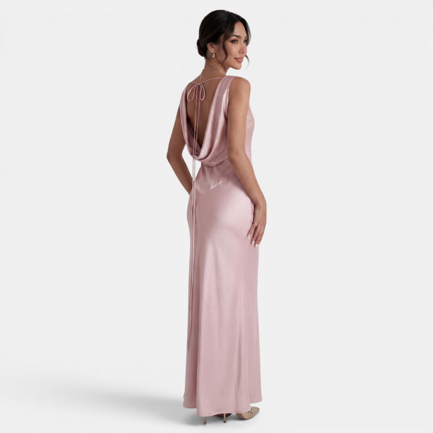 Women's Elegant Long Satin Dress