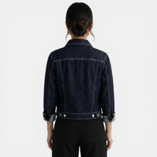 Women's Cropped Blue Denim Jacket