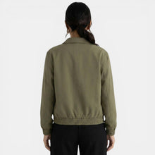 Women's Elegant Green Zipper Jacket