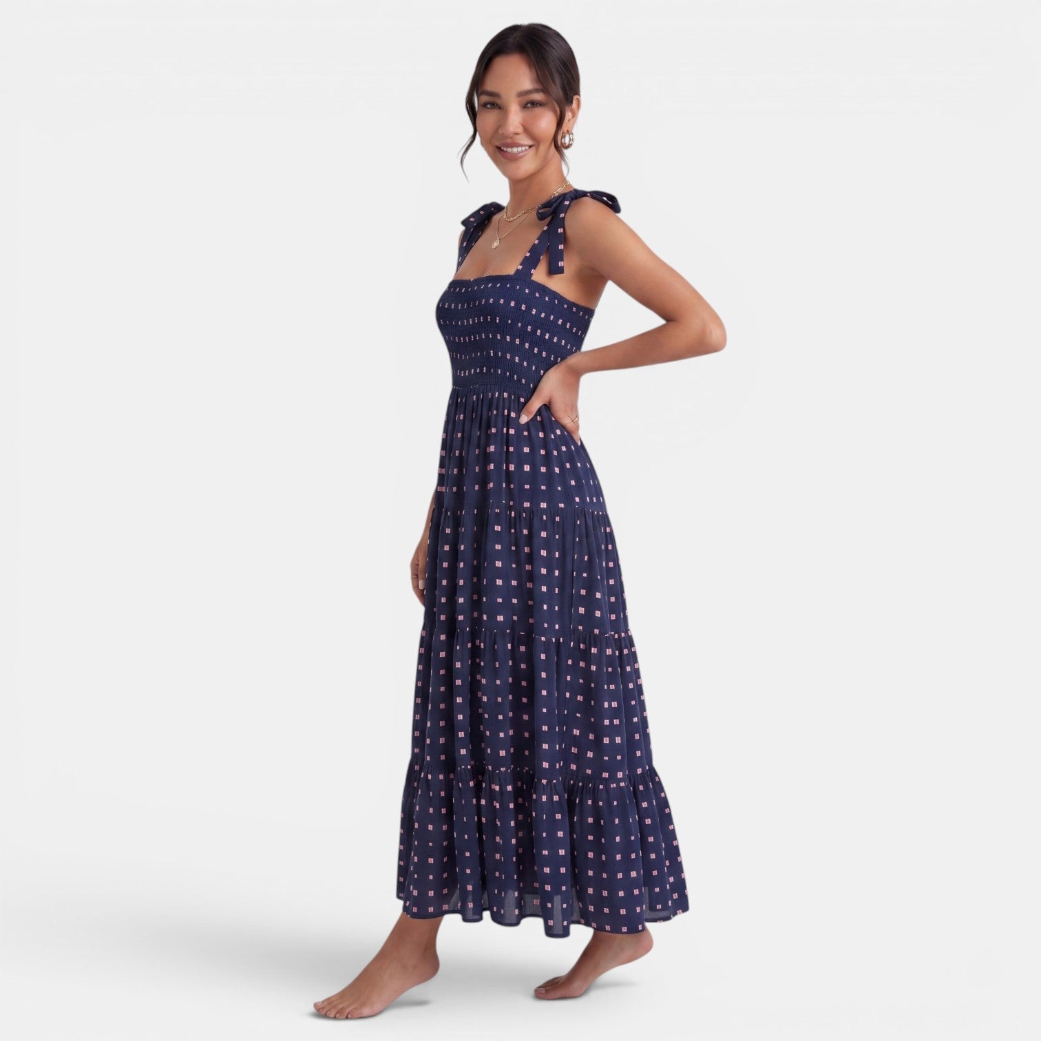 Women's Geometric Print Midi Dress