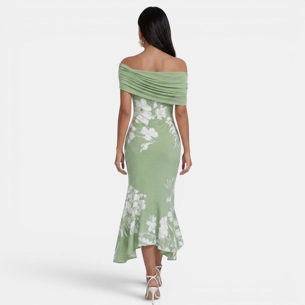 Elegant Women's Floral Midi Dress