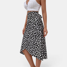 Women's Printed Wrap Skirt with Tie