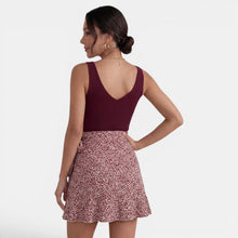 Women's High-Waisted Mini Skirt with Slit