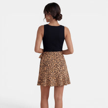 Women's High-Waisted Mini Skirt with Slit