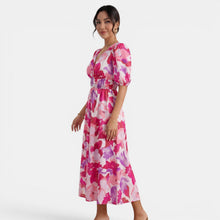 Women's V-Neck Floral Midi Dress