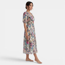 Women's V-Neck Floral Midi Dress