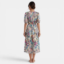 Women's V-Neck Floral Midi Dress