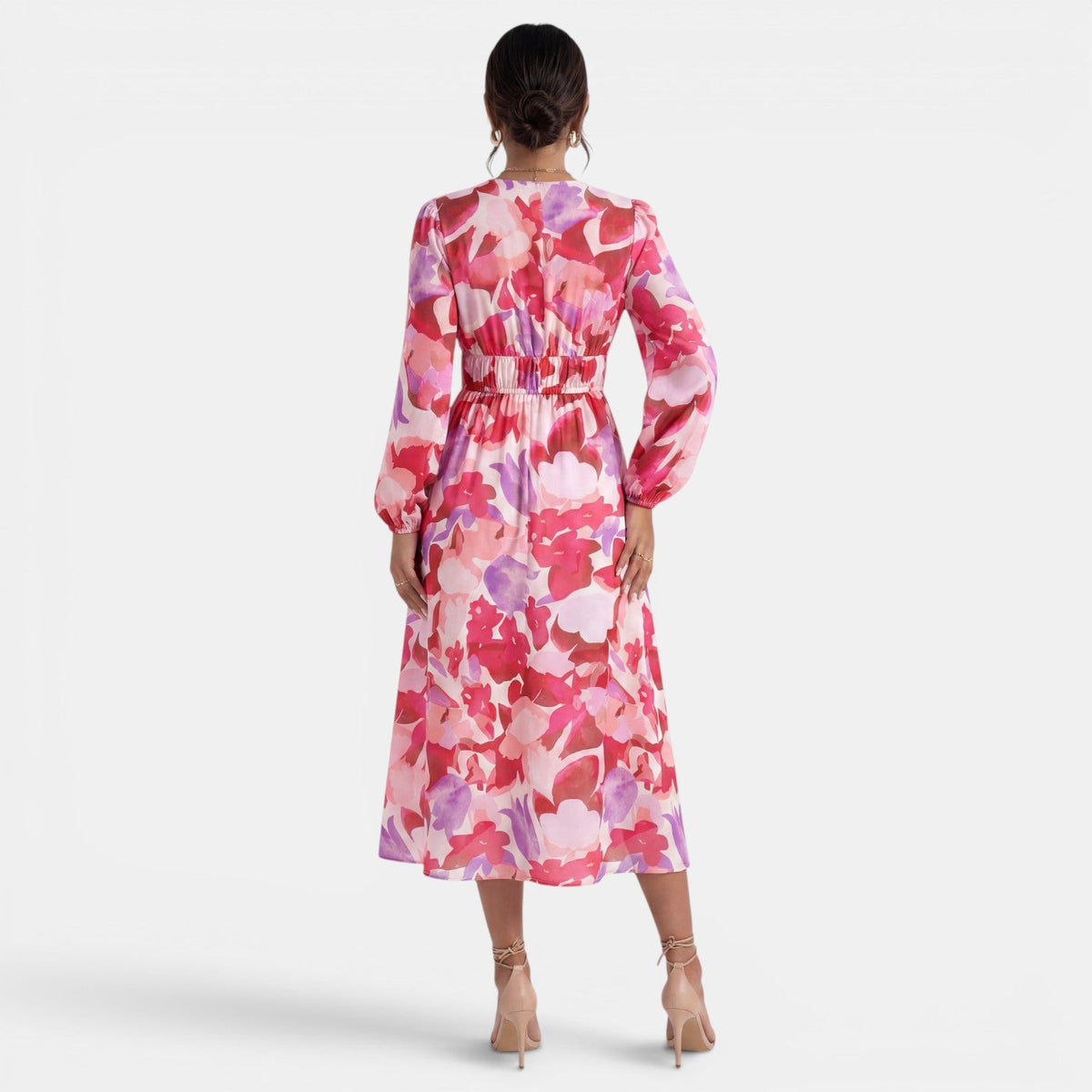 Women's Printed Boho Midi Dress