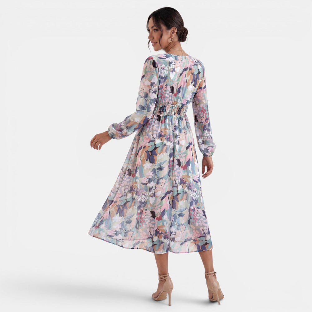 Women's Printed Boho Midi Dress
