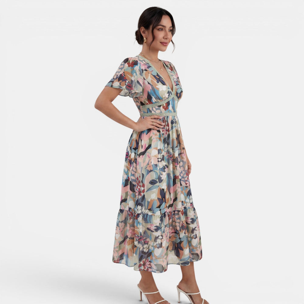 Women's Summer Floral Midi Dress