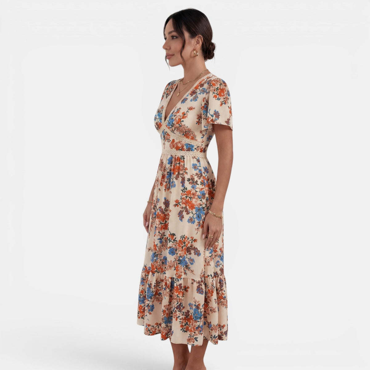 Women's Summer Floral Midi Dress