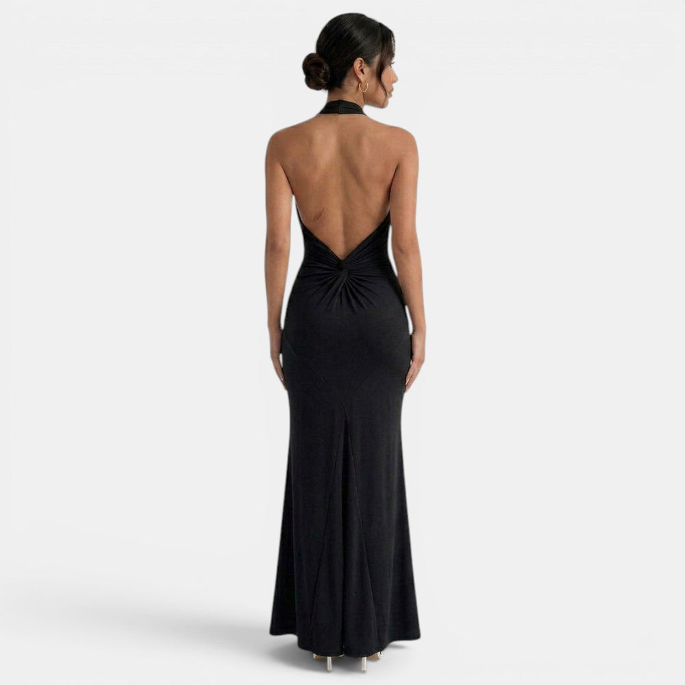 Women's Elegant Halter Maxi Dress