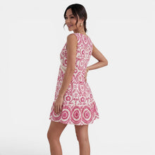 Women's Short Cutout Lace V-Neck Dress