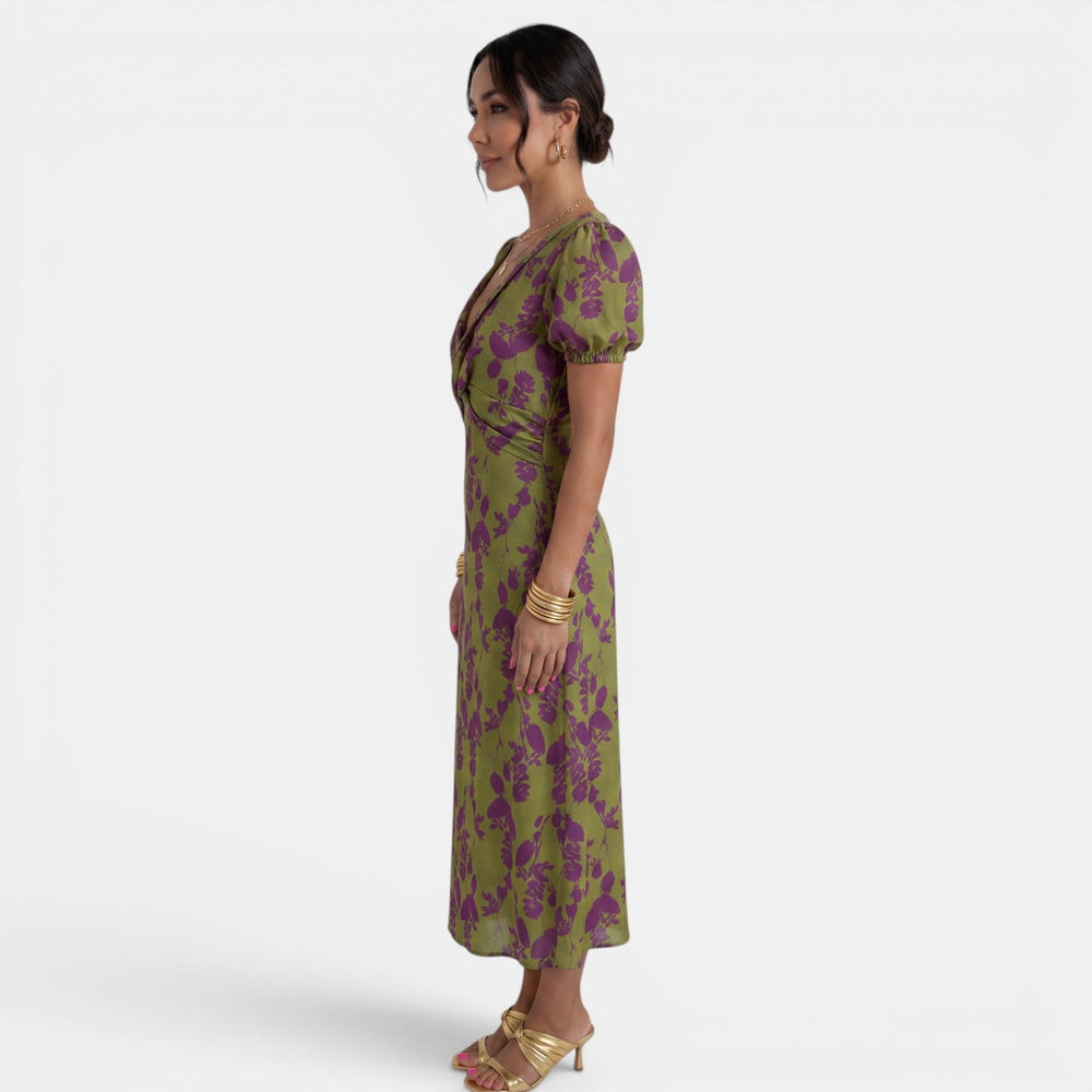 Women's Floral V-Neck Long Summer Dress