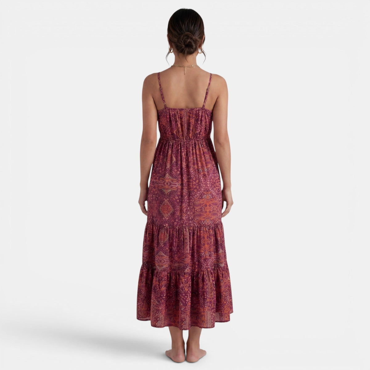 Women's Summer Boho Maxi Dress with Straps